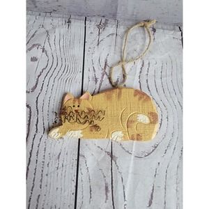 Orange Ginger Cat Wooden Ornament